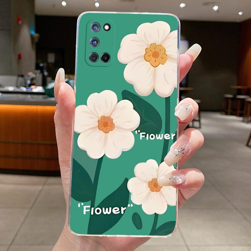 For Oppo A92 A72 A52 4G Case CPH2059 CPH2067 CPH2069 Aesthetic Fashion Luxury Butterfly Flowers Clear Soft Silicone Bumper Cover