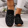 Fashion Woman Breathable Mesh Knitting Sneakers Women Comfort Soft Sole Non-Slip Sock Shoes Slip-on Flat Casual Single Shoe Plus Size 43