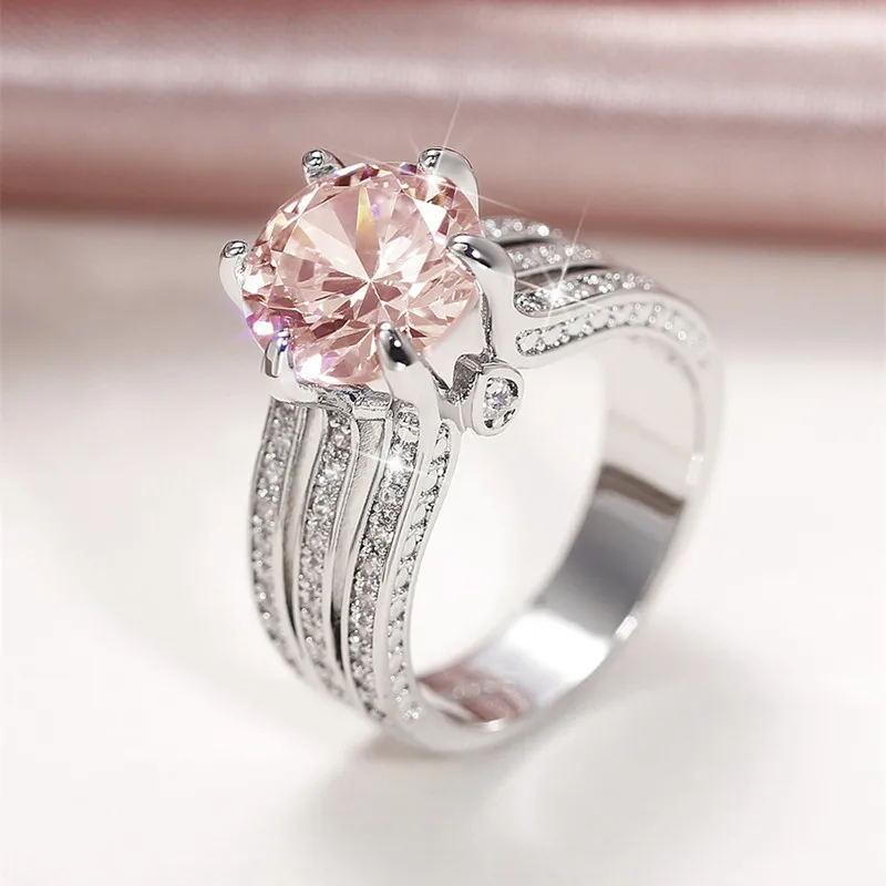 Lindon – bague classique en alliage de cuivre et Zircon, bijoux pour dames, cadeau de fête de promesse de mariage