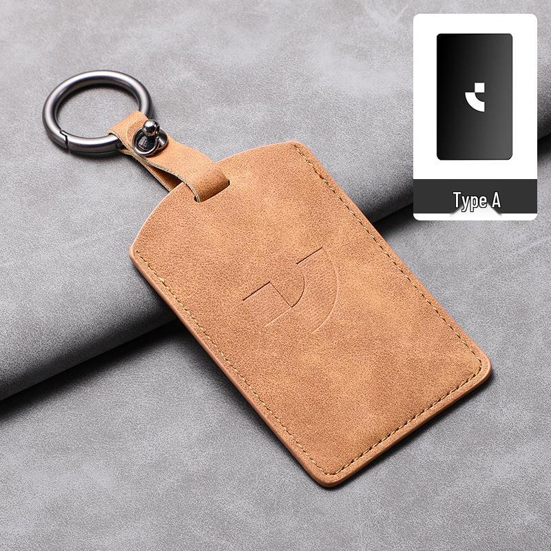 Ji Yue 01 Card Key Case: High-End 2023 Leather Protective Cover with Buckle