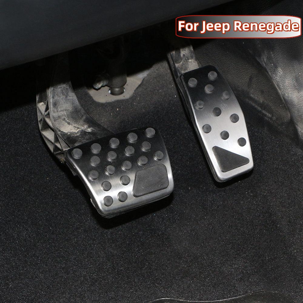 Car Pedals Accelerator Gas Brake Foot Rest Pedal Protective Cover for Jeep Renegade 2014 - 2025 LHD Parts Interior Accessories