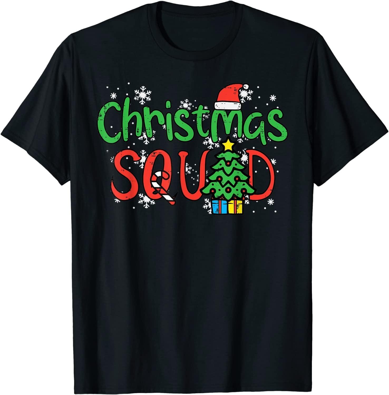 BEST! Christmas Squad Family Xmas Crew Gift Tee S-3XL S