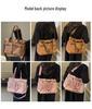 Ruiying Large Capacity Corduroy Crossbody Shoulder Bag - Korean Style Casual Fashion Backpack