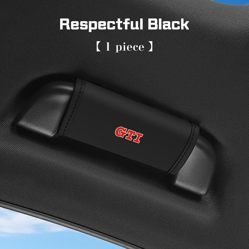 For VW R Leather Car Roof Handle Protective Cover Pull Gloves Accessories Arteon CC Passat Polo Golf Magotan Jetta T-Roc Taigo Zj3