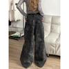 Jeans Góticos para Mujer Grunge Abi Y2K Pantalones Cargo de Mezclilla Goblin Core Punk Pantalones Holgados