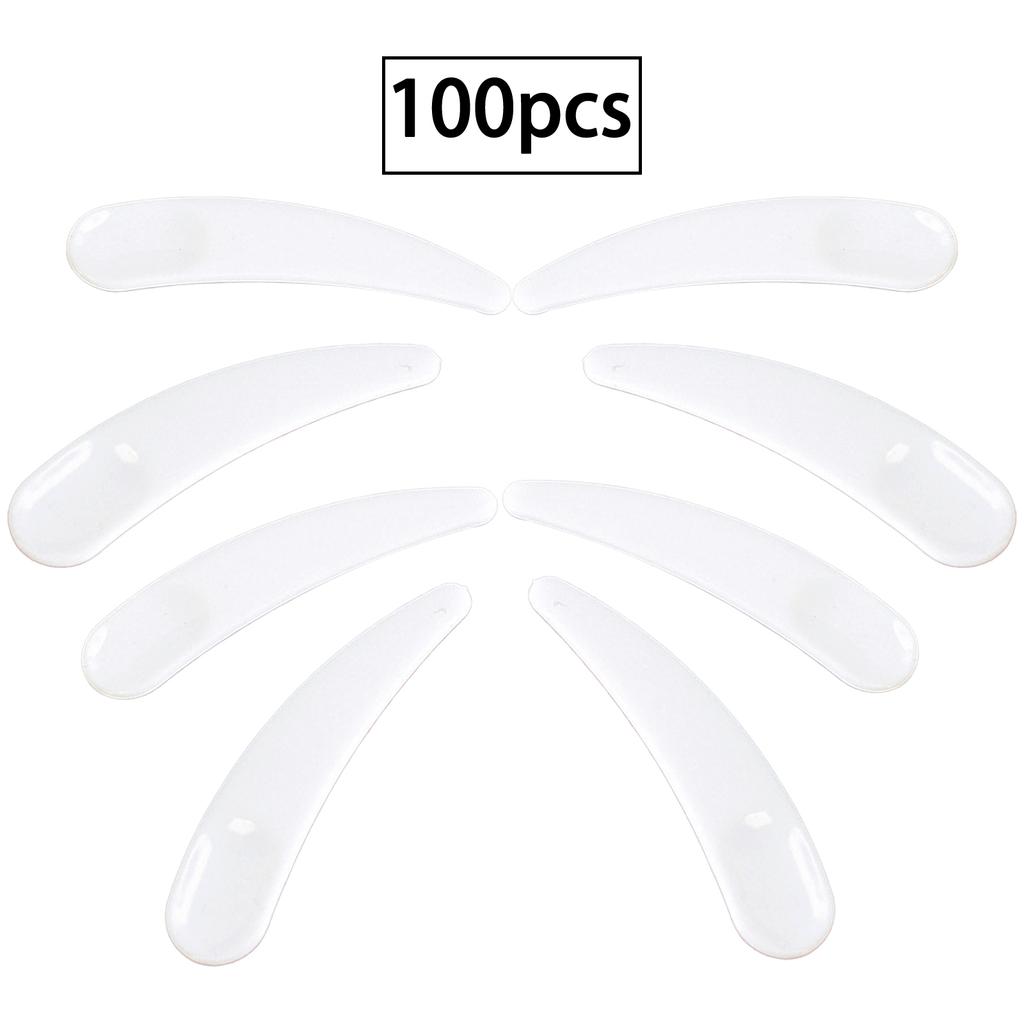 100 Pcs Curved Facial Mask Spoon Crescent Shape Tool for Skincare Eye Cream Application Easy to Clean Reusable Hygienic Beauty Essential