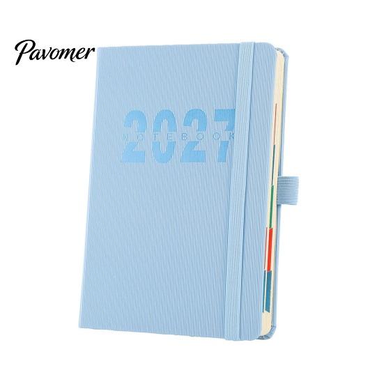 Personal Productivity Diary 2027 A5 Daily Planner, Vertical Grain Hardcover 320 Page Thick Paper Writing Journal Schedule Notebook, English