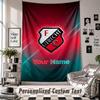 Wall Hanging Tapestry With Custom Name & Text, FC Utrecht Decorative Tapestry For Bedroom