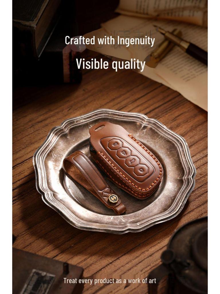 Key Cover for 2023 Haval Second Gen Big Dog, Beast 23 Models, Kugou Car Xiaolong Max, Genuine Leather