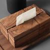 Solid Walnut Wood Tissue Dispenser With Link Cut Opening Multipurpose Home Trim For Kitchen Dining Room Bedroom