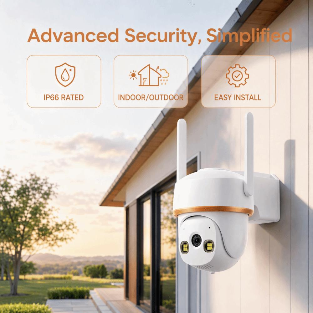 Night Vision HD WiFi Surveillance Camera Weatherproof 4G Network IP Camera  Outside
