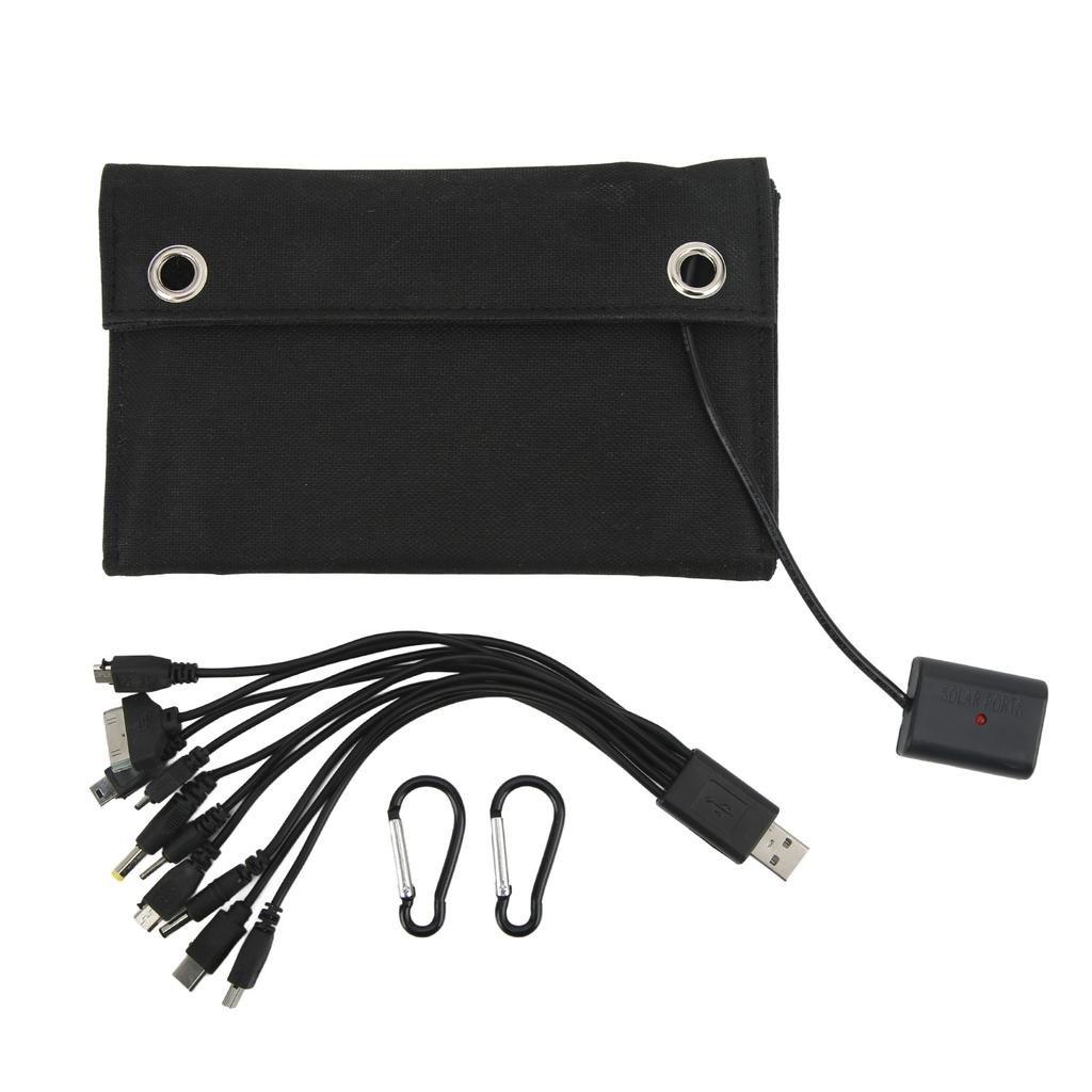 25W Solar Panel Folding Pack IP65 Waterproof Anti Oxidation with USB Cable for Surveillance Cameras Laptops