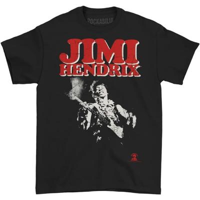 Jimi Hendrix Men's Block Logo Short Sleeve T-Shirt, Black, S
