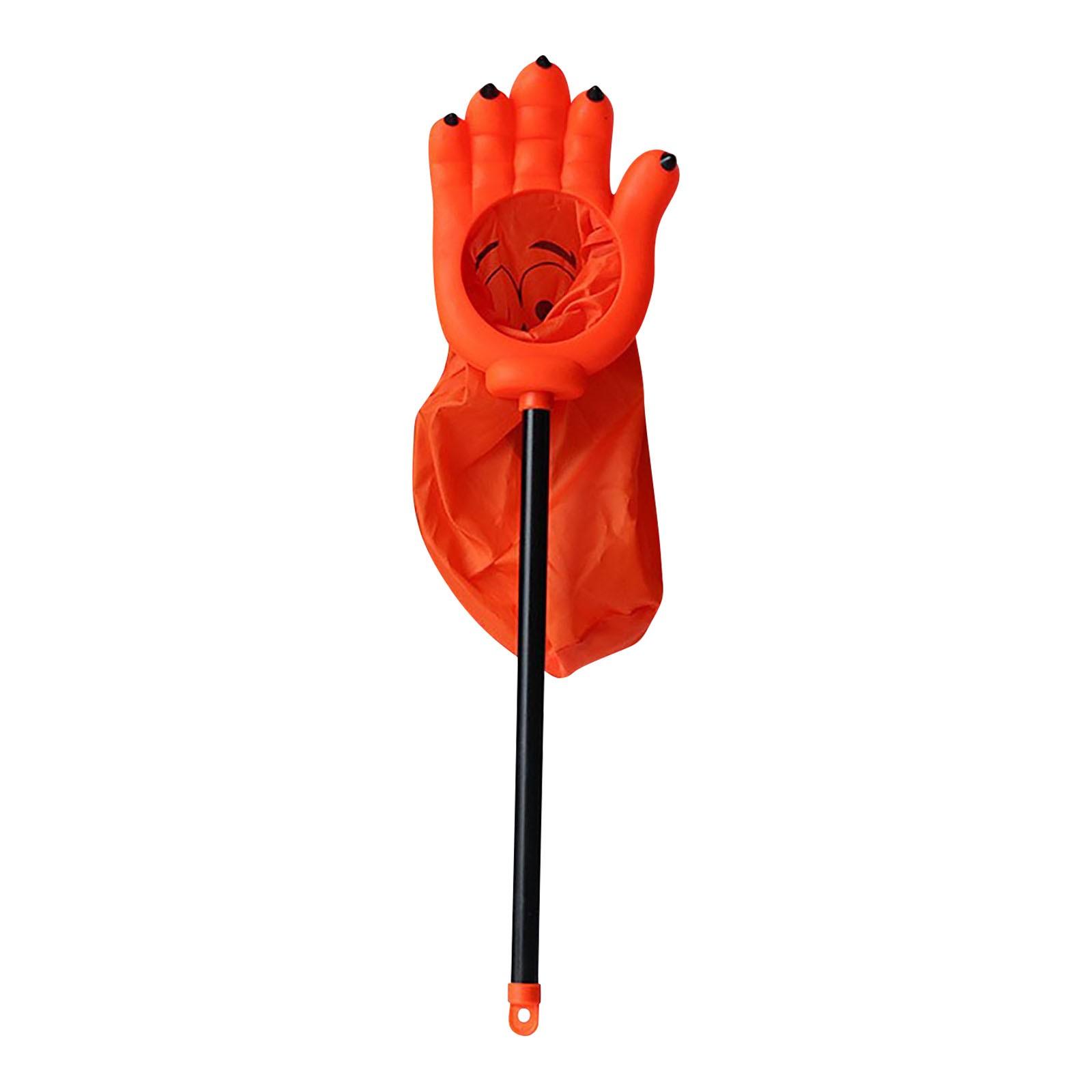 

Детская сумка для конфет на Хэллоуин, пластиковая декоративная сумка для конфет, реквизит для Хэллоуина или игры с привидениями One Size оранжевый