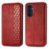 For Samsung Galaxy S24 FE PU Leather Case Rhombus Imprint Wallet Stand Phone Cover
