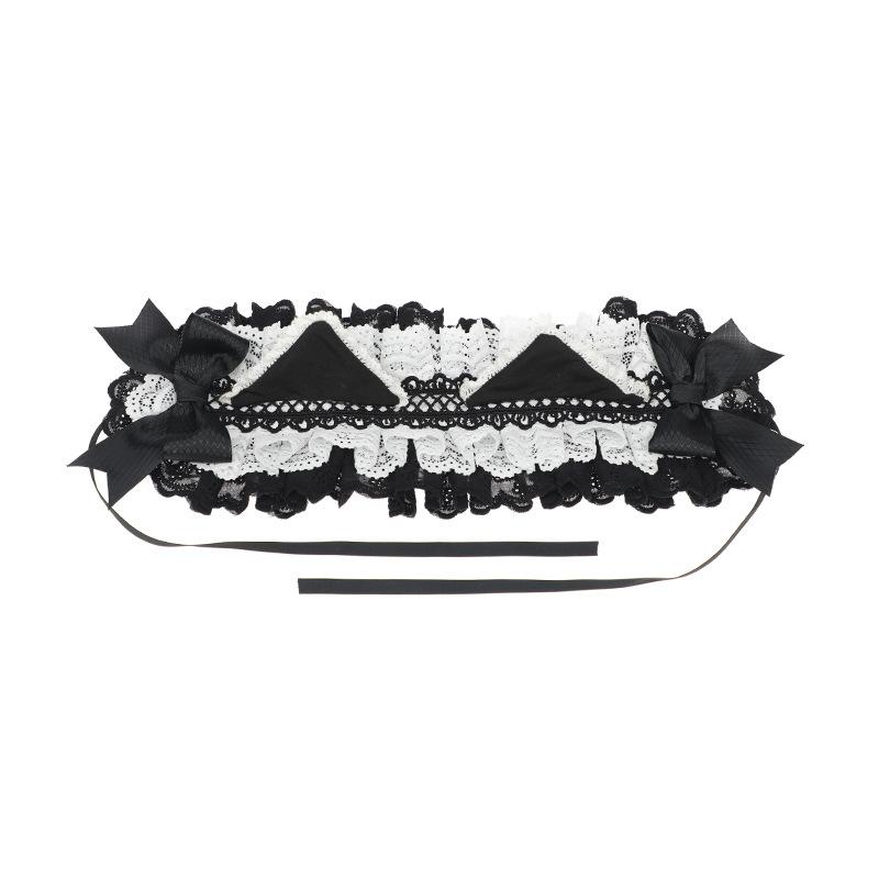 Original headband milk coffee sweet and cute lolita cat ear headband bow hairpin kclo lady headdress