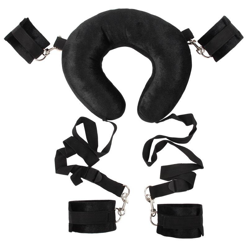 Soft Neck Pillow Open Leg Props Handcuffs Anklecuffs BDSM Bondage Kit Erotic Sex Toys for Couples Women Men Roleplay Adult Games