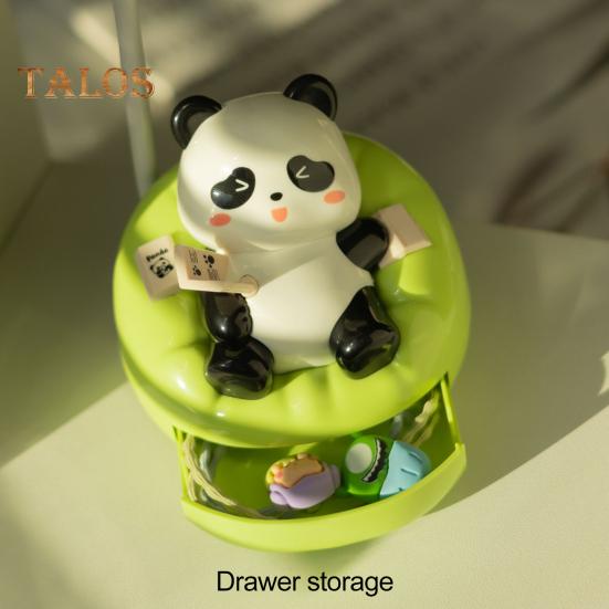 Panda Nachtlicht LED Schreibtisch Nachttisch Leselampe mit Schublade Dimmbar Wiederaufladbar Panda Tischlampe für Kinderzimmer Schlafzimmer