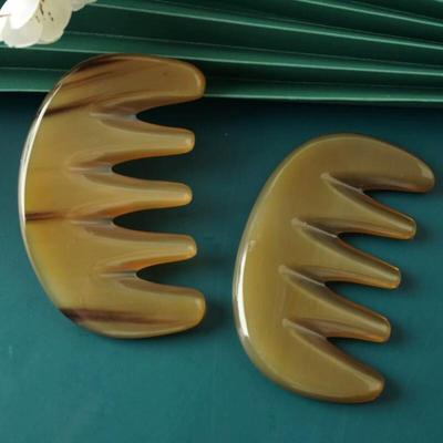 Natural Ox Horn Meridian Massage & Gua Sha Comb Set