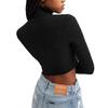 Knitwear Women's Black Turtleneck Moderate Other CN705-BLK