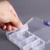 10 Slots Plastic Storage Organizer Container Jewelry Organizer Box with Adjustable Dividers for Beads Crafts Jewelry DIY