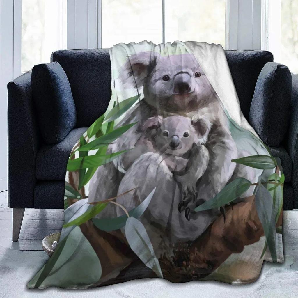Śliczny Koala różowe serce motyw flanelowy kocyk dla dzieci mężczyźni kobiety miękkie ciepłe koce i narzuty na kanapę podróż Camping