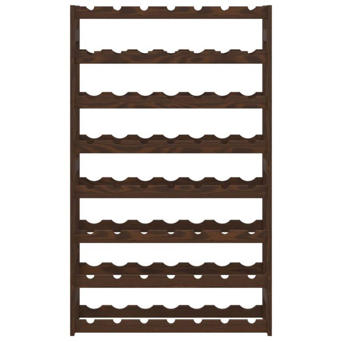 VidaXL Bottle Rack for 56 Bottles Brown Solid Pine Wood 373393