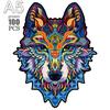 Puzzle Tier Holzpuzzle BASTELN Gehirntrainer Puzzle Spiel Ideal für Kinder Erwachsene Wolf Lernen Holzspielzeug Geschenk Schwierigkeit