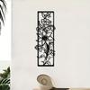 Metal Wall Art Black Iron Flower Sunroom Retro Decor