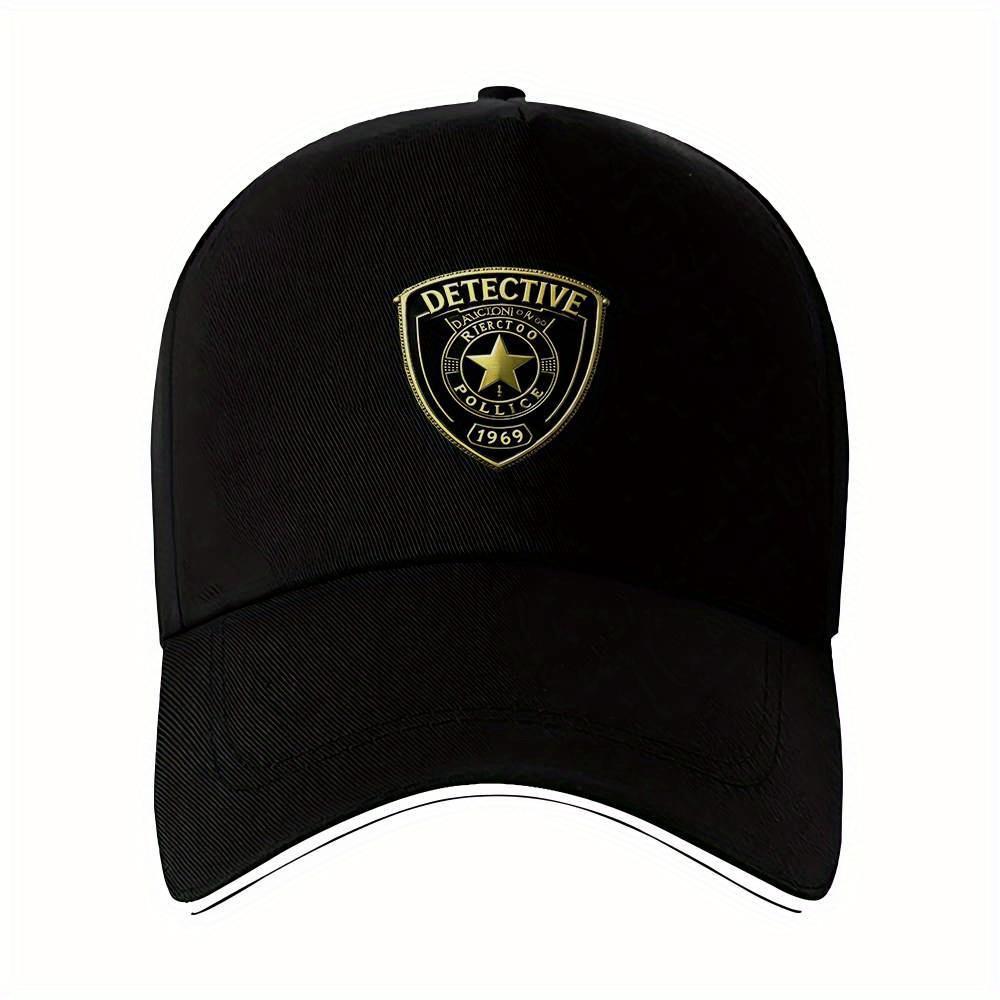 1pc of The DETECTIVE POLICE 5001meter Badge Unisex Baseball Caps Travel CapsAppropriate for Any Season