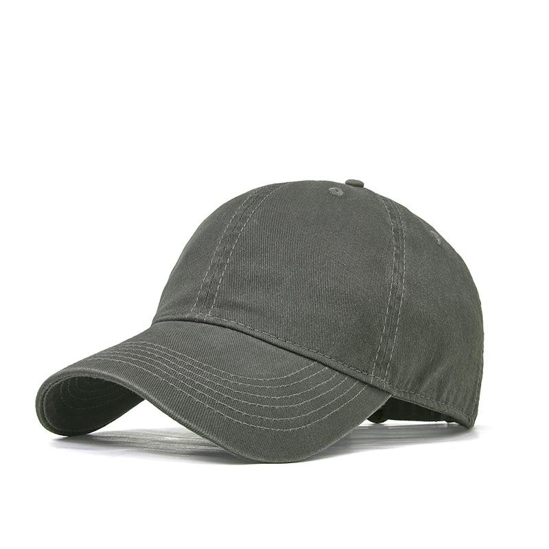 

56-62cm Summer Baseball Cap Men Big Head Trucker Cap Women Sports Casual Sun Hat Washed Cotton Golf Visor Solid Color Peaked Hat 56-59cm(Adjustable)