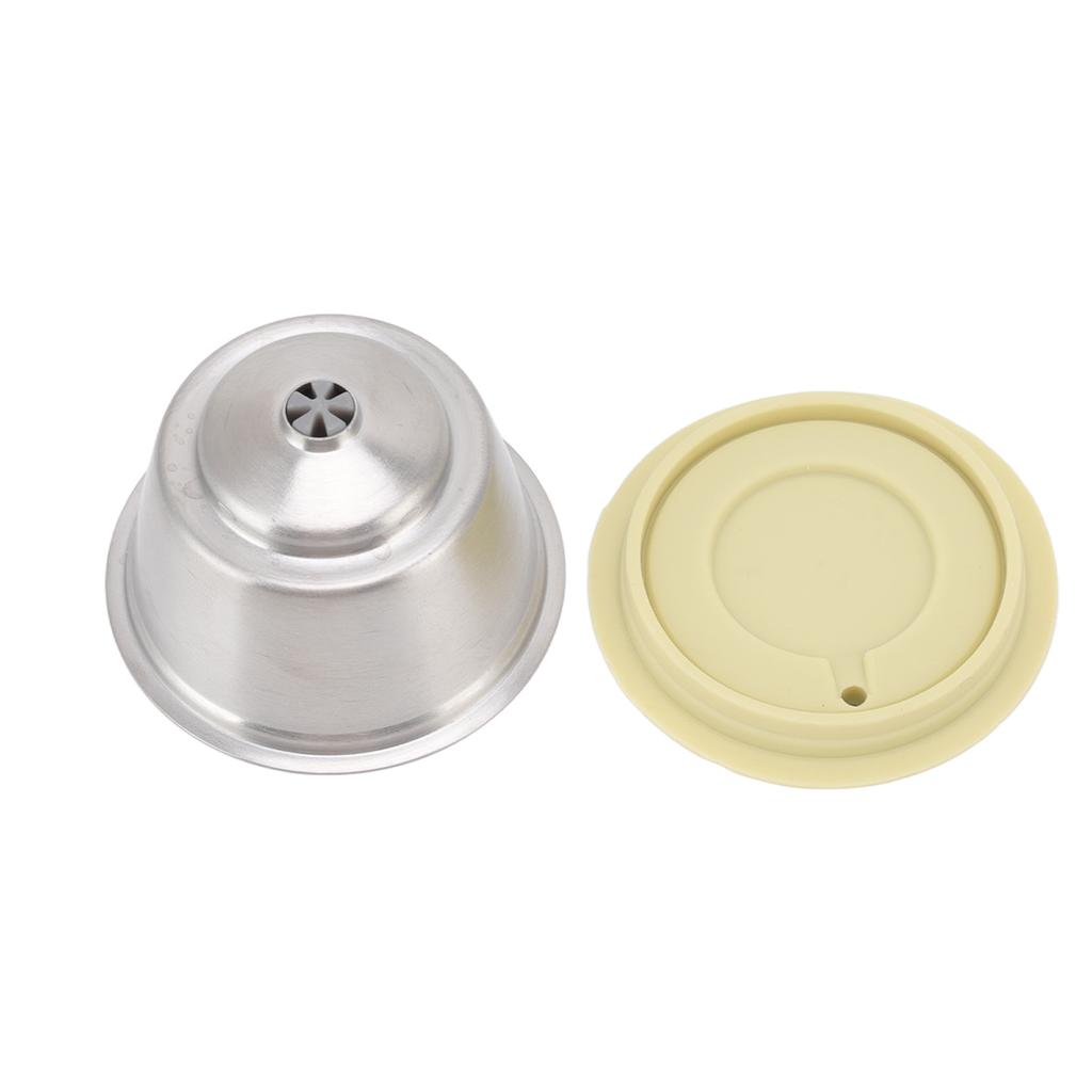 Stainless Steel Reusable Coffee Capsule Cup Refillable Coffee Pod Cup with Silicone Cover