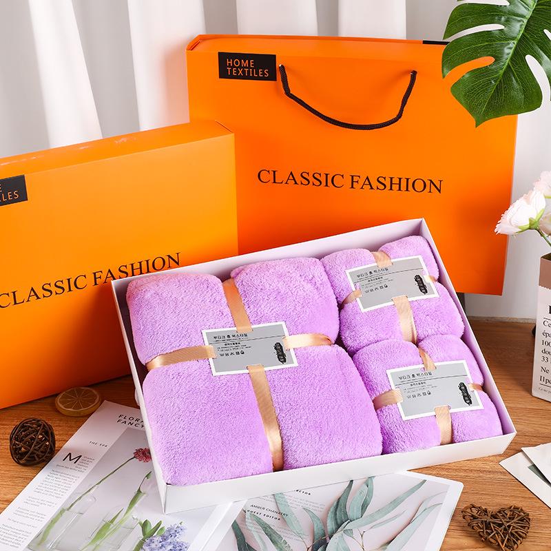 Luxus-Korallenfleece-Handtuch-Geschenkset - Weiche, bequeme Badetücher für jeden Anlass