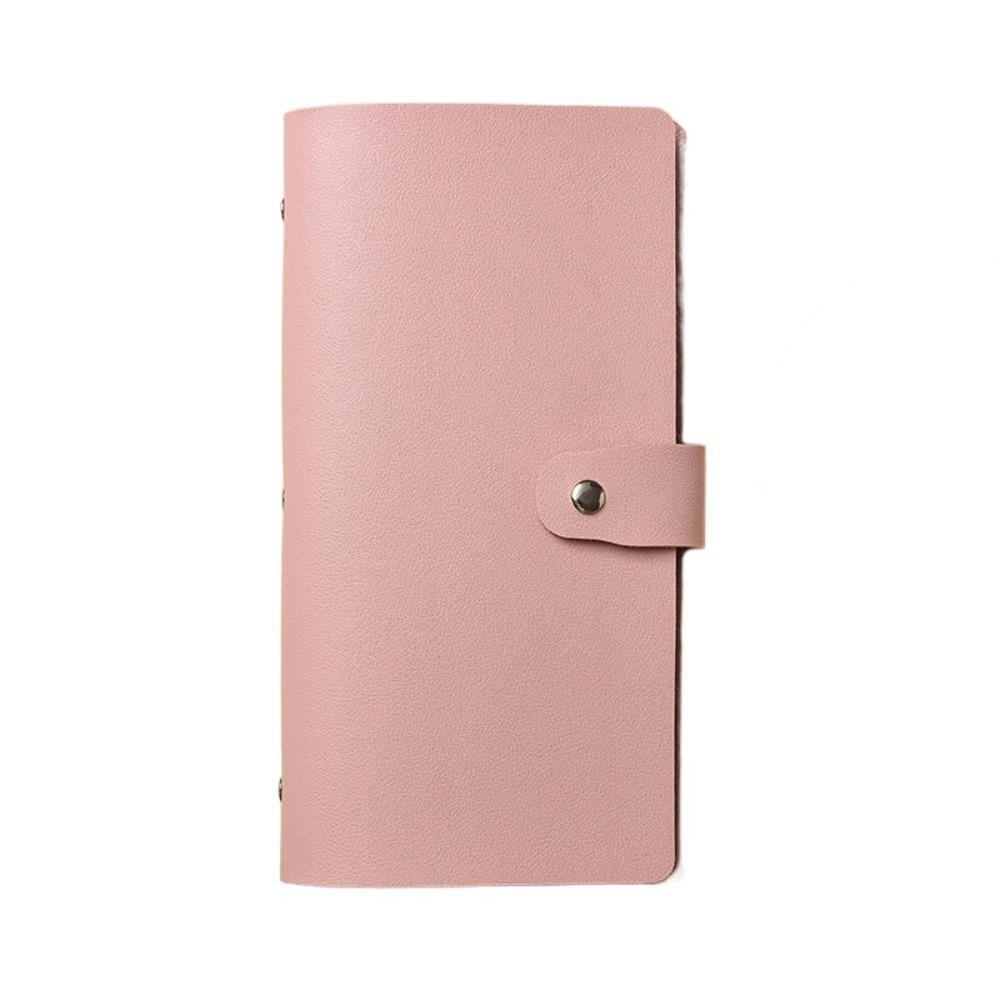 

Книга вызовов для сбережений из ПУ, однотонный блокнот для денежного бюджета, органайзер для денег розовый