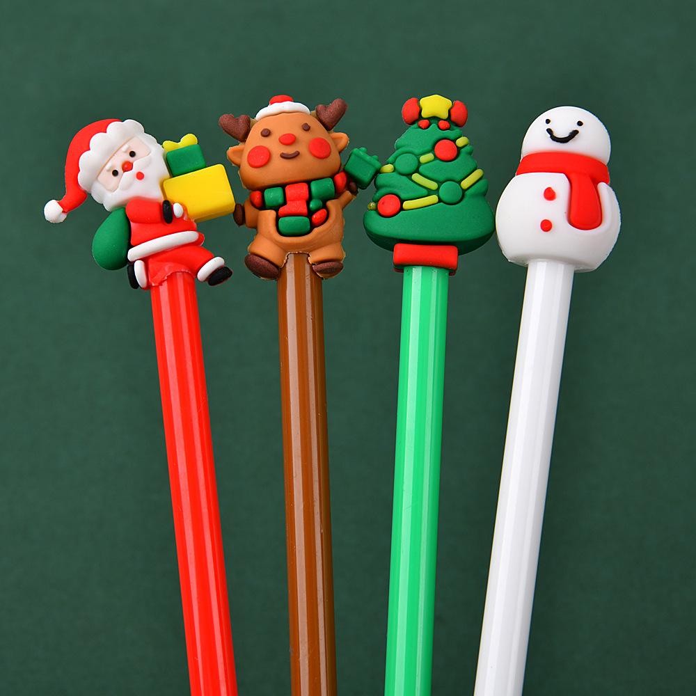 Christmas Cartoon Gel Pen - Creative Santa Gift for Students, Fun Stationery