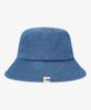Noseupeiseu Ne3Hs00K White Label Logo Bucket Hat Denim Blue