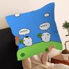 N-Neujeok Pillow Covers Cartoon Sofa Decorative Home Double-sided Printing Short Plush Cute Cushion Cover