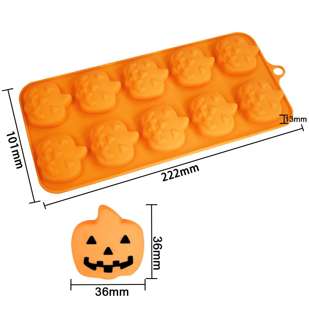 Halloween Candy Chocolate Molds 3D Skull Pumpkin Witch Hat Bat Spider Shape for Baking Chocolate Jelly Gummy Dessert