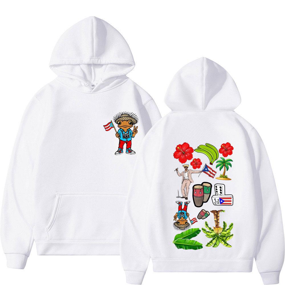 Felpa Rapper Bad Bunny Debi Tirar Mas Fotos DTMF Felpa con Stampa Moda Uomo Donna Pullover Largo
