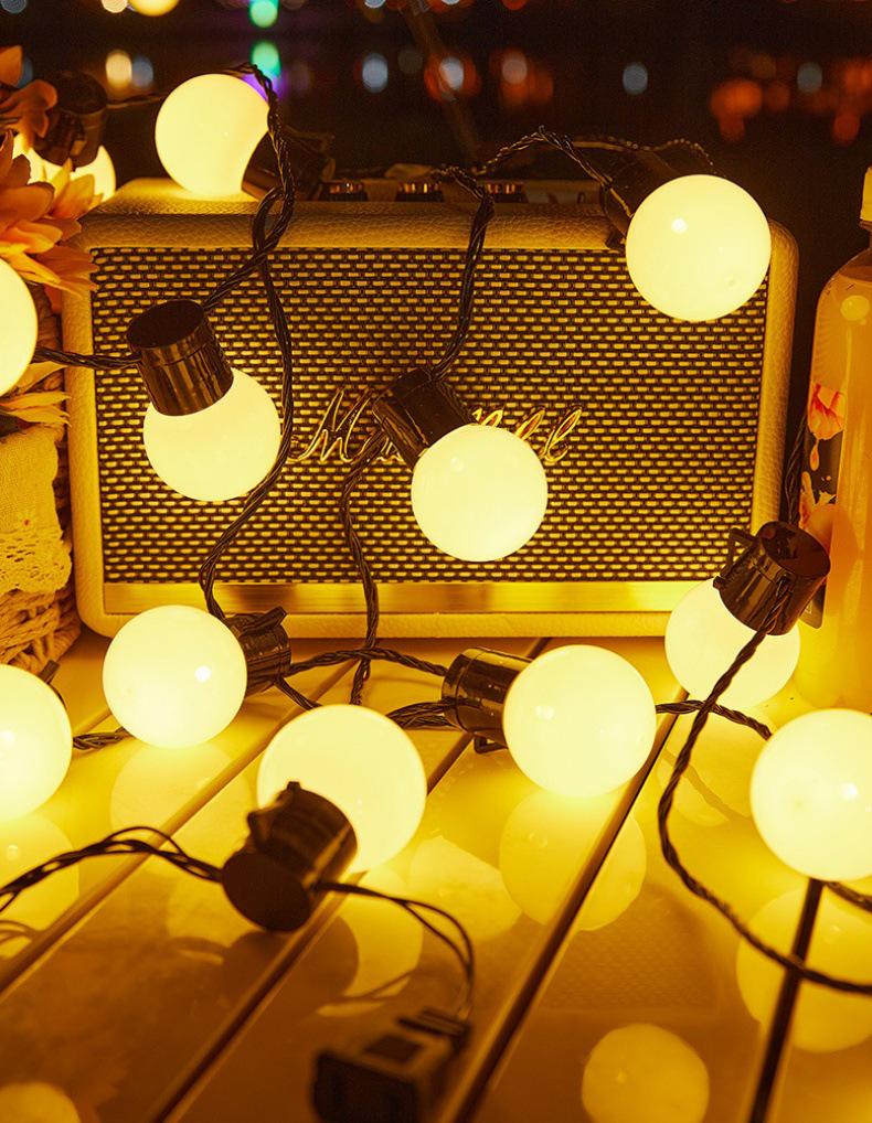 Waterproof Outdoor LED Retro Bulb String Lights for Camping, Courtyard, Balcony, and Decorative Use