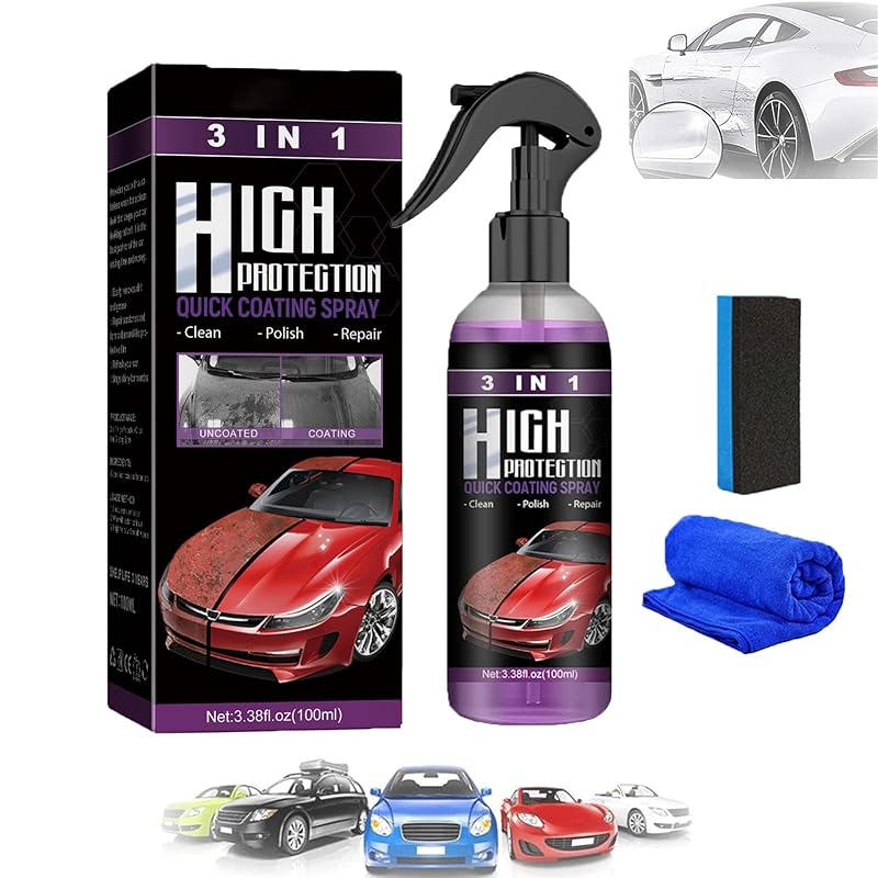 

Автомобильный спрей для покрытия, 3 в 1, быстрое высокозащитное автомобильное покрытие (2pcs) 1pcs