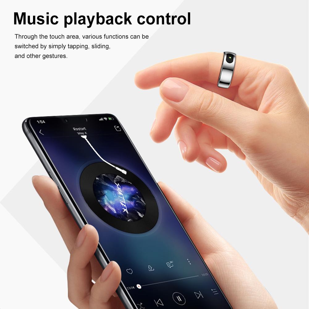 Smart Ring R08 Womens Men Electronic Smartring Blood Oxygen Health Monitor Sleep Tracker 5ATM Waterproof Fitness Tracker