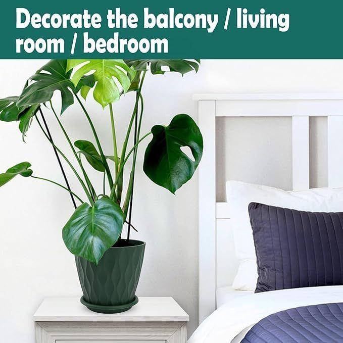 6.3 Inch Flower Pots for Home Decoration, Indoor Plant Pots, Gardening Pots for Plants, Plastic Flower Pots for Garden Plants