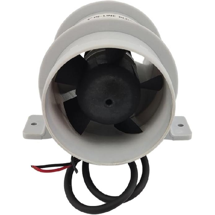 ISURE MARINE 3 inch Inline Blower,12V Silent Blower Marine Bilge Air Blower for Air Circulation in Ducting, Vents