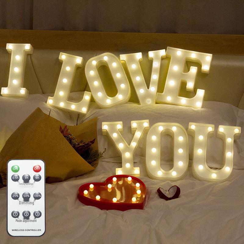 INS LED Alphabet & Number Lights for Weddings, Birthdays, and Proposals