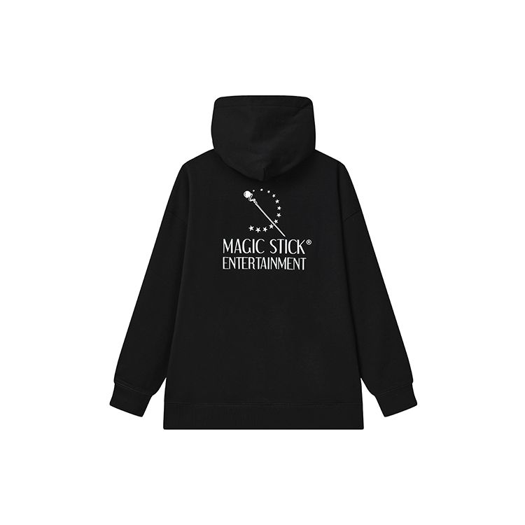 Fila Classic Loose Kangaroo Pocket Casual Letter Hoodie Long Sleeve Sweatshirt Women Sweatshirt Black F11W249215F-BK