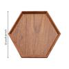 Black Walnut Serving Tray Elegant Hexagonal Wooden Space-Saving for
