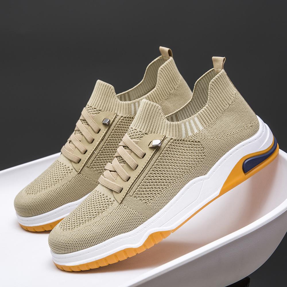 Shoes Summer New Mesh Breathable Men's Shoes Men's Thin Lightweight Fly-woven Shoes Soft Sole One-pedal Casual Shoes