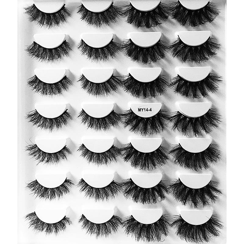 False Eyelashes Curly Multi -Layered Three -Dimensional Imitation Mink Hair Cross Thick Messy Eyelashes