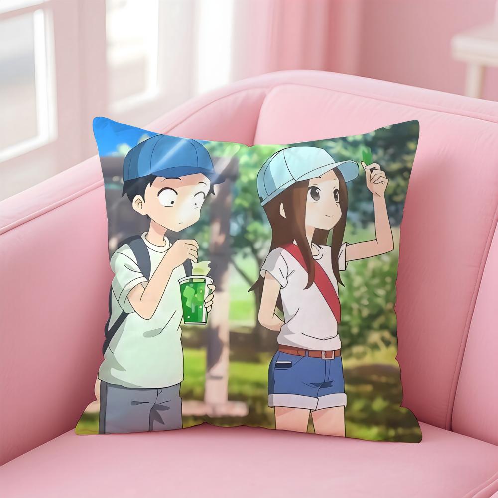 Anime Cartoon Takagisan X NishikataN Cushion Cover Pillow Case Soft Skin Friendly Fabric Concealed Zipper